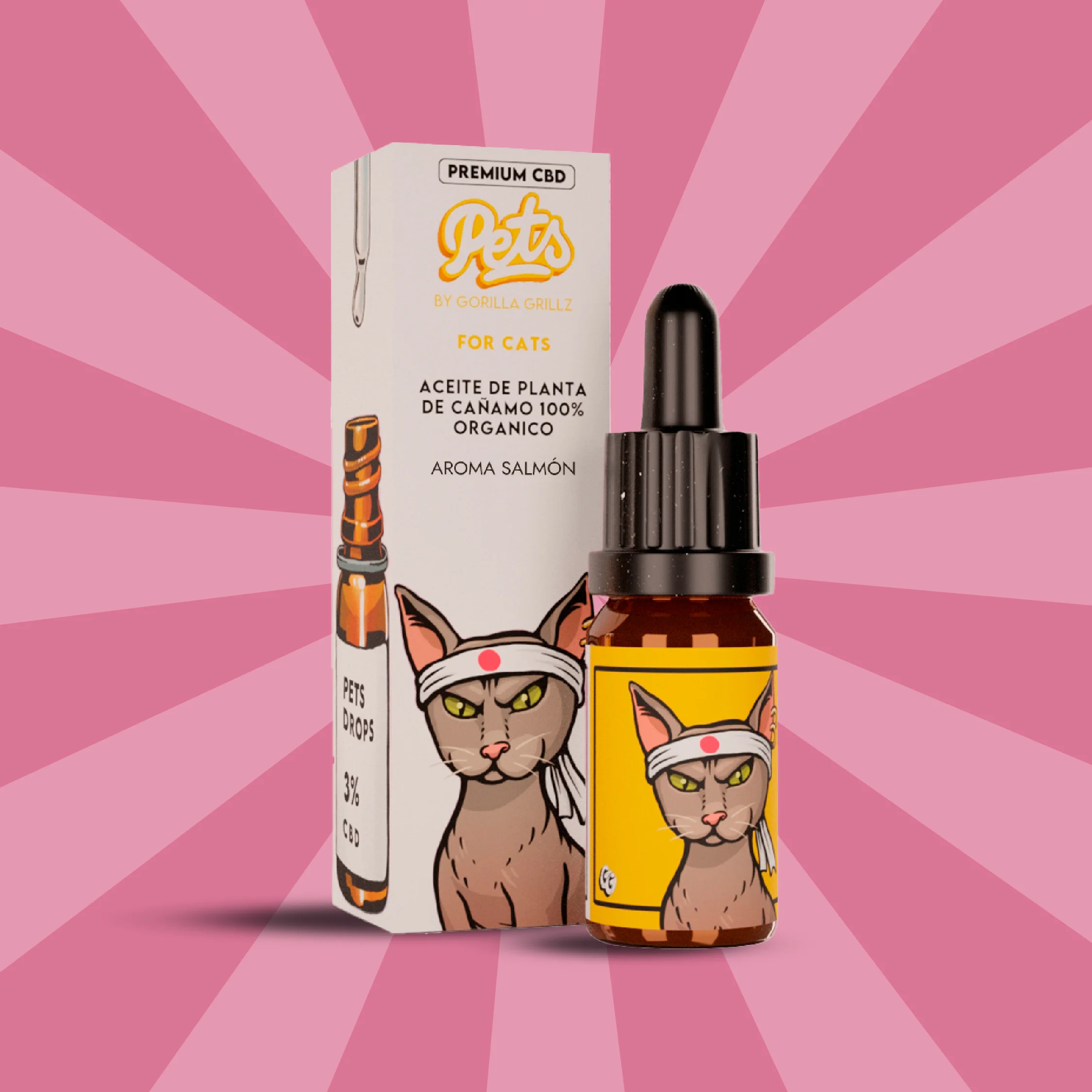 Aceite CBD Gatos 3% Salmón 10ml